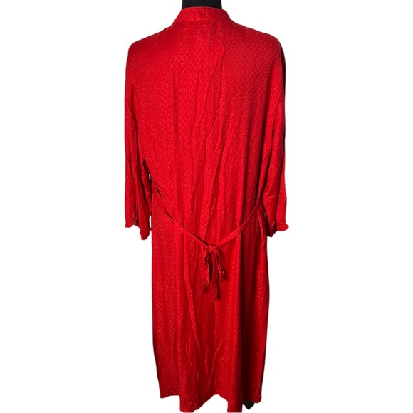 NWT April Cornell Red Floral Embroidered Prairie Cottagecore Midi Dress Sz XXL. - Picture 2 of 5